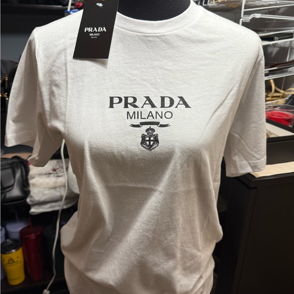 Prada Tops - Prada White Logo Women’s Tee